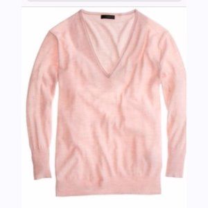 J. Crew Women's V-Neck Sweater in Light Pink